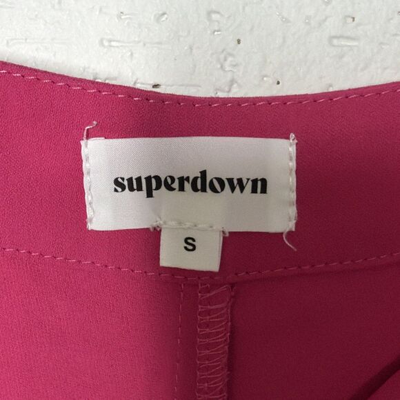 Superdown Remy Bandeau Pant Pink S Office Siren 80s Maximalism Y3K Modern Prep - Picture 6 of 9